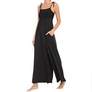 NWT Robin Piccone Womens Chira Black Wide Leg Jumpsuit